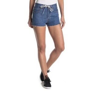 Levi 501 Retro Y2K Drawstring Button Fly High Waist Shorts NWOT